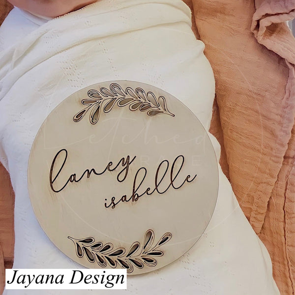 Birth Announcement Round | Nursery Round