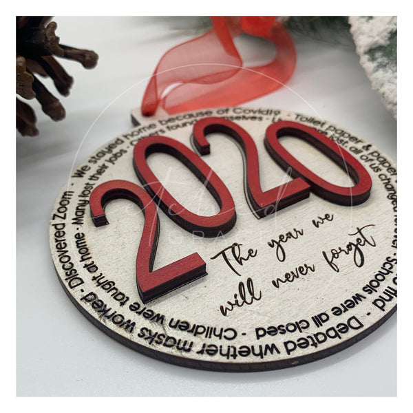 2020 Keepsake Christmas Ornament | "The Year We Will Never Forget"