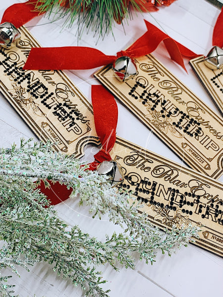The Polar Express Replica Train Ticket | Personalized Wooden Train Ticket