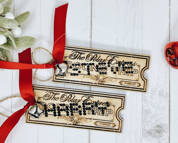 The Polar Express Replica Train Ticket | Personalized Wooden Train Ticket