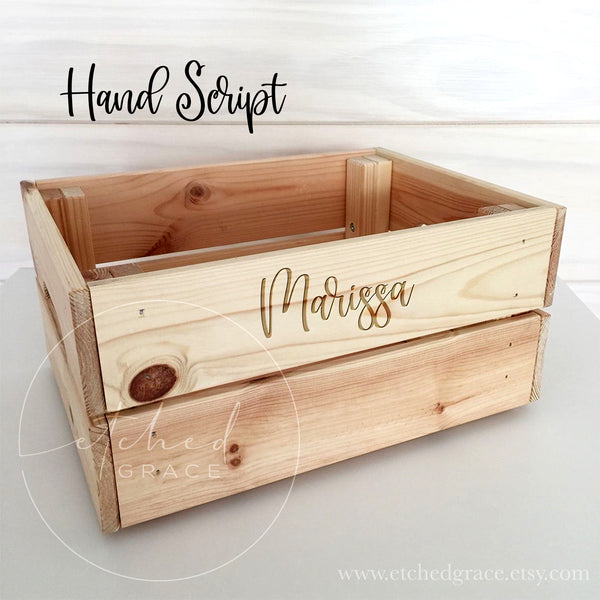 Custom Engraved Wooden Crate | Student Graduate Crate