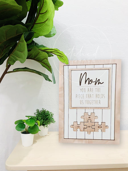 Custom 16" x 10" Mother's Day Puzzle Sign