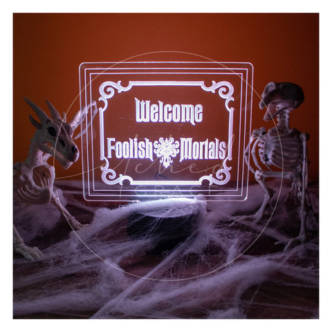 Haunted Mansion Inspired Foolish Mortals Window Light