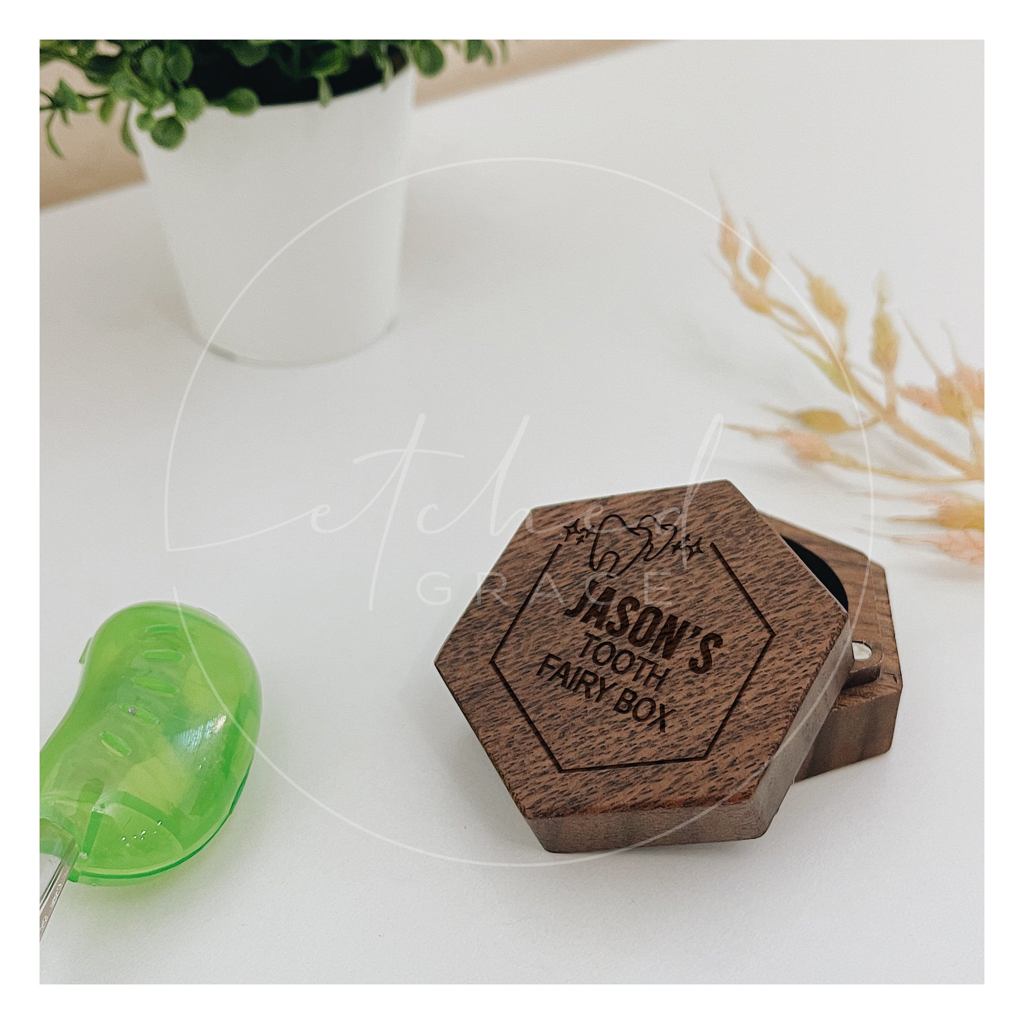 Custom Hexagon Tooth Fairy Box